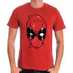 OFFICIAL MARVEL COMICS DEADPOOL FACE RED T-SHIRT