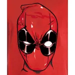 OFFICIAL MARVEL COMICS DEADPOOL FACE RED T-SHIRT