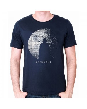 OFFICIAL ROGUE ONE: A STAR WARS STORY DEATH STAR & DARTH VADER NAVY T-SHIRT