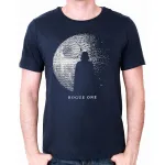 OFFICIAL ROGUE ONE: A STAR WARS STORY DEATH STAR & DARTH VADER NAVY T-SHIRT