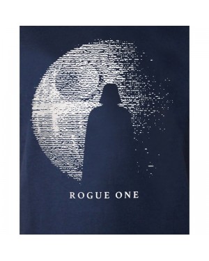 OFFICIAL ROGUE ONE: A STAR WARS STORY DEATH STAR & DARTH VADER NAVY T-SHIRT