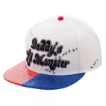 OFFICIAL SUICIDE SQUAD - DADDY'S LIL MONSTER SNAPBACK CAP WITH COLOURED SEQUIN VISOR