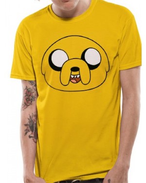 OFFICIAL ADVENTURE TIME JAKE FACE YELLOW T-SHIRT