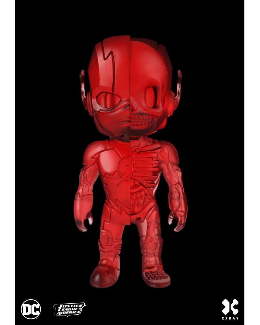 XXRAY x DC COMICS - THE FLASH DISSECTED VINYL ART FIGURE (10cm) *CLEAR RED EDITION*
