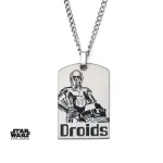 STAR WARS C3P-O & R2-D2 'DROIDS PENDANT ON CHAIN NECKLACE