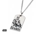 STAR WARS C-3PO and R2-D2 DROIDS PENDANT ON CHAIN NECKLACE