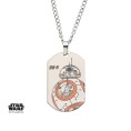 STAR WARS BB-8 DROID DOG TAG PENDANT ON CHAIN NECKLACE