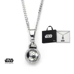 STAR WARS BB-8 3D STAINLESS STEEL PENDANT ON CHAIN NECKLACE