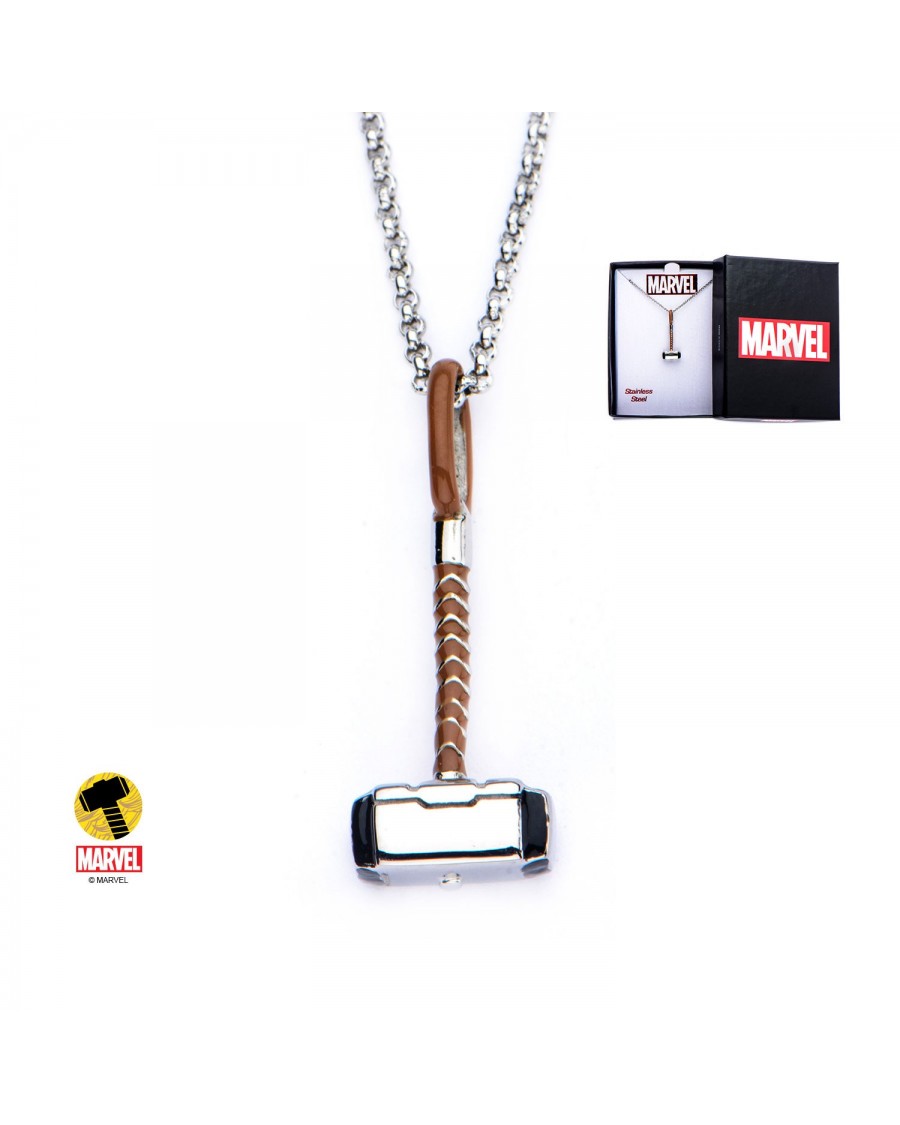 MARVEL COMICS: MIGHTY THOR'S HAMMER PENDANT ON CHAIN NECKLACE