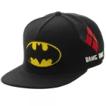 OFFICIAL DC COMICS BATMAN FRIENDS AND FOES SYMBOLS BLACK SNAPBACK CAP