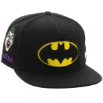 OFFICIAL DC COMICS BATMAN FRIENDS AND FOES SYMBOLS BLACK SNAPBACK CAP