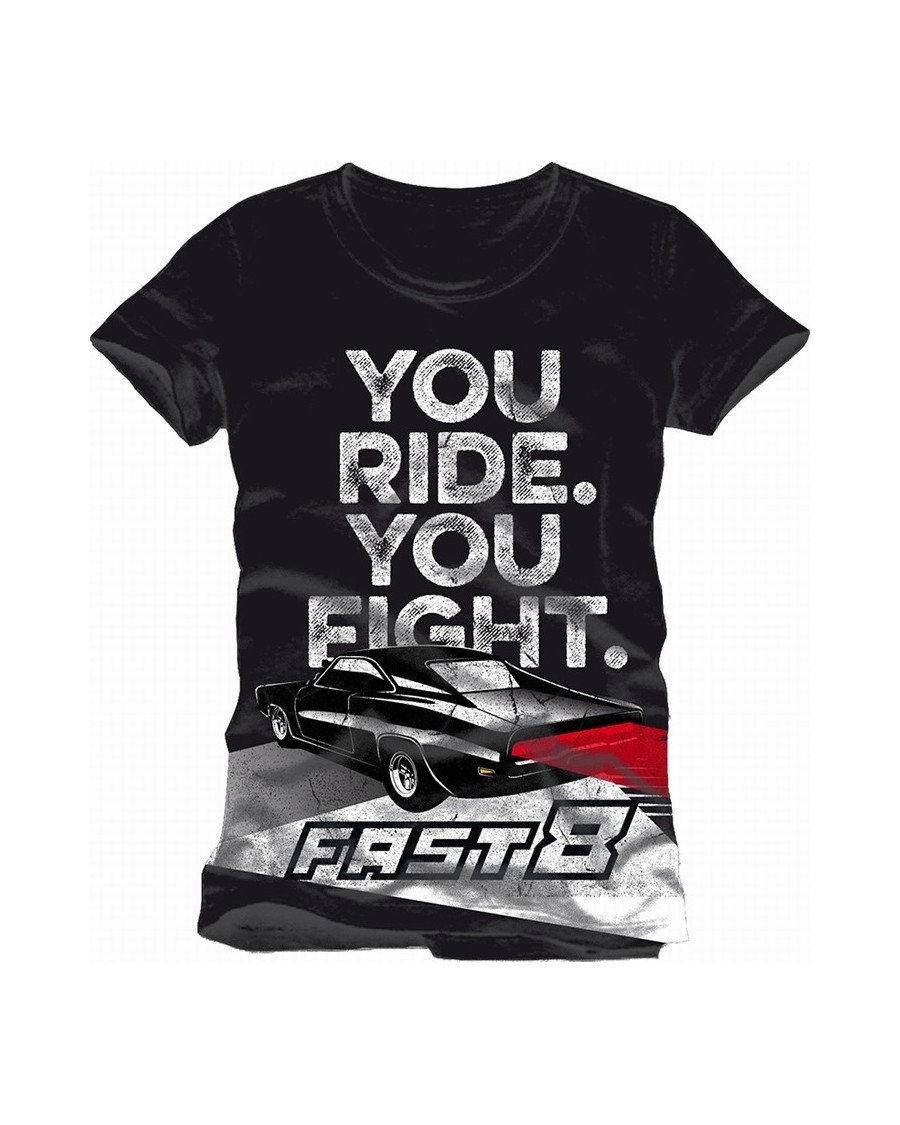 OFFICIAL FAST & FURIOUS - THE FATE OF THE FURIOUS 'YOU RIDE. YOU FIGHT. BLACK T-SHIRT