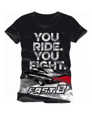 OFFICIAL FAST & FURIOUS - THE FATE OF THE FURIOUS 'YOU RIDE. YOU FIGHT. BLACK T-SHIRT