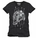 OFFICIAL MARVEL COMICS GUARDIANS OF THE GALAXY STAR-LORD HELMET BLACK T-SHIRT