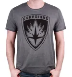 OFFICIAL MARVEL COMICS GUARDIANS OF THE GALAXY CREST SYMBOL DISTRESSED GREY T-SHIRT