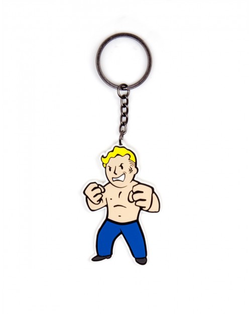 FALLOUT 4 - VAULT BOY STRENGHT SKILL RUBBER KEYRING