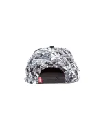 OFFICIAL MARVEL COMICS LOGO WITH ALL OVER BLACK & WHITE COMIC PRINT SNAPBACK CAP