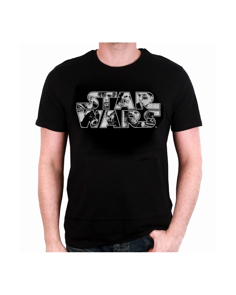 OFFICIAL STAR WARS - CHARACTERS SYMBOL BLACK T-SHIRT