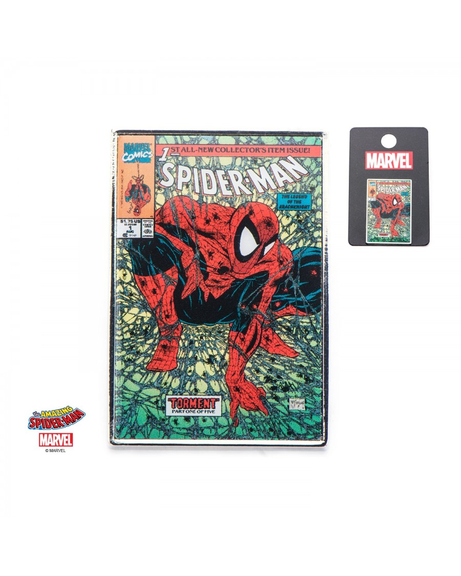 OFFICIAL MARVEL COMICS - THE AMAZING SPIDER-MAN COMIC BOOK COVER METAL PIN BADGE