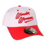 OFFICIAL DC COMICS - WONDER WOMAN TEXT GREY AND RED STRAPBACK BASEBALL CAP