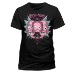 OFFICIAL RICK AND MORTY HEAD SPLIT PSYCHEDELIC PRINT BLACK T-SHIRT