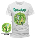 OFFICIAL RICK AND MORTY PORTAL FRONT AND BACK PRINT WHITE T-SHIRT