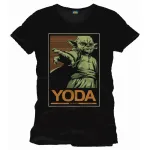 OFFICIAL STAR WARS - YODA JEDI MASTER BLOCK PRINT BLACK T-SHIRT