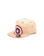 OFFICIAL MARVEL COMICS - CAPTAIN AMERICA SHELD CORK SNAPBACK CAP