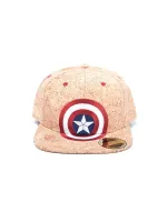 OFFICIAL MARVEL COMICS - CAPTAIN AMERICA SHELD CORK SNAPBACK CAP