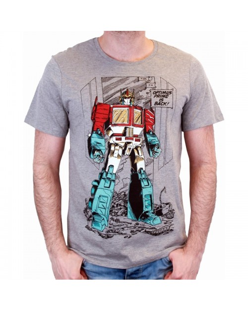 OFFICIAL TRANSFORMERS - OPTIMUS PRIME IS BACK GREY T-SHIRT