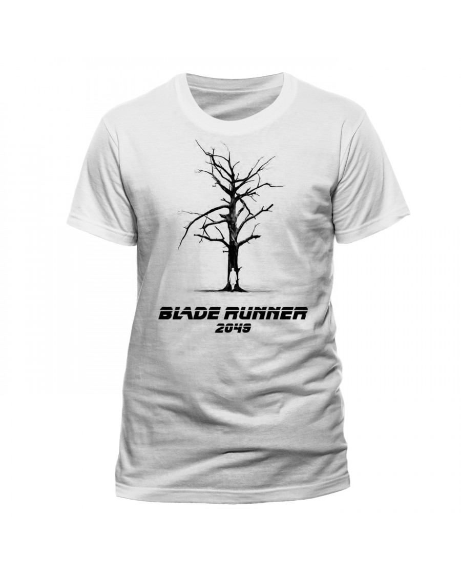 OFFICIAL BLADE RUNNER 2049 - TREE/ OFFICER K SILHOUETTE WHITE T-SHIRT