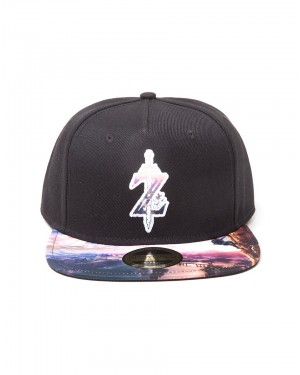 OFFICIAL THE LEGEND OF ZELDA BREATH OF THE WILD Z BLACK SNAPBACK CAP WITH PRINTED VISOR