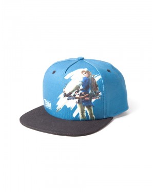 OFFICIAL THE LEGEND OF ZELDA: BREATH OF THE WILD - LINK ARROW PRINTED BLUE SNAPBACK CAP