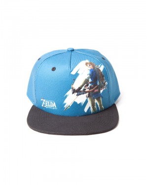 THE LEGEND OF ZELDA BREATH OF THE WILD LINK ARROW PRINTED BLUE SNAPBACK CAP