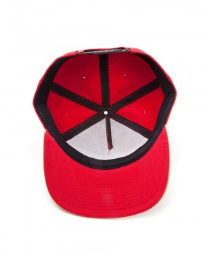 OFFICIAL MARVEL COMICS - IRON MAN MASK (FOIL PRINT) RED SNAPBACK CAP