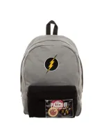 OFFICIAL DC COMICS - THE FLASH SYMBOL - PATCH & PIN IT YOURSELF GREY BACKPACK