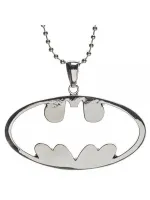 OFFICIAL DC COMICS BATMAN CUT OUT SYMBOL PENDANT ON BALL CHAIN NECKLACE