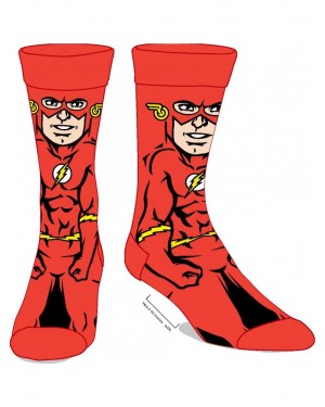 DC COMICS THE FLASH 360 ALL OVER CREW SOCKS (OFFICIAL)
