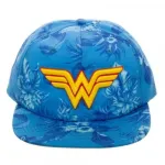 OFFICIAL DC COMICS - WONDER WOMAN CLASSIC SYMBOL TROPICAL FLORAL PRINT SLOUCH CAP