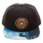 OFFICIAL NINTENDO - THE LEGEND OF ZELDA: BREATH OF THE WILD SHIELD BLACK SNAPBACK CAP WITH PRINTED VISOR