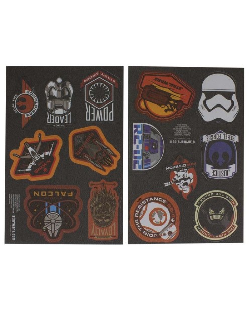 OFFICIAL STAR WARS - 14 IRON ON PATCHES SET