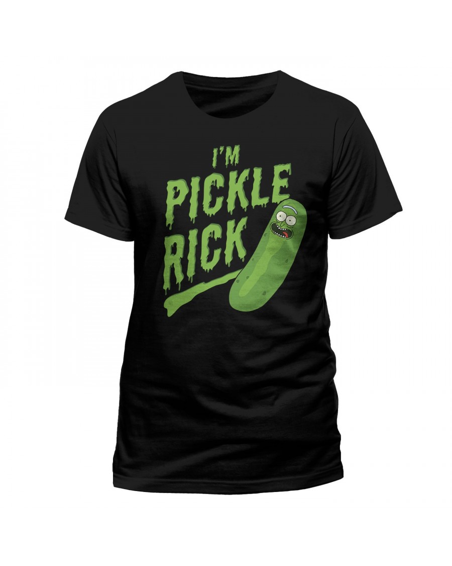 OFFICIAL RICK AND MORTY - PICKLE RICK "I'M PICKLE RICK" BLACK T-SHIRT