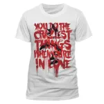 OFFICIAL DC COMICS - HARLEY QUINN 'YOU DO THE CRAZIEST THINGS WHEN YOURE IN LOVE' WHITE T-SHIRT