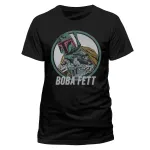 OFFICIAL STAR WARS - BOBA FETT COMIC PRINT BLACK T-SHIRT