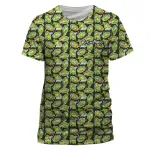 OFFICIAL RICK AND MORTY - PORTAL CHARACTERS ALL OVER TILED SUB PRINT T-SHIRT