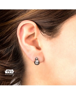 OFFICIAL STAR WARS - BB-8 DROID MOULDED GREY EARRINGS