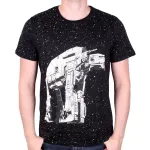 OFFICIAL STAR WARS AT-AT WALKER DRIPPED PAINT 'STARS' BLACK T-SHIRT