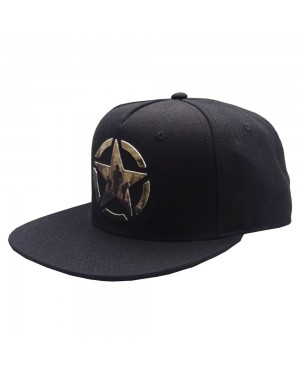 OFFICIAL CALL OF DUTY: WWII (2) ARMY STAR PRINT BLACK SNAPBACK CAP