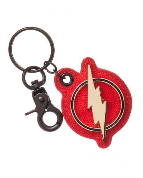 OFFICIAL DC COMIC THE FLASH SYMBOL METAL AND PU KEYRING