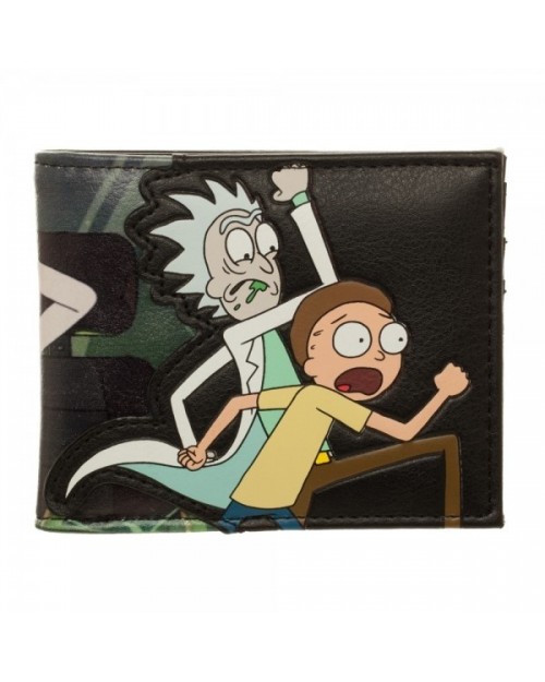 OFFICIAL RICK AND MORTY RUNNING FROM RICK AND MORTY PU BI-FOLD WALLET